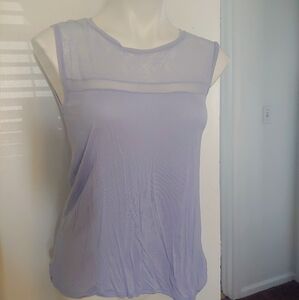 Apt 9 periwinkle semi sheer lace top